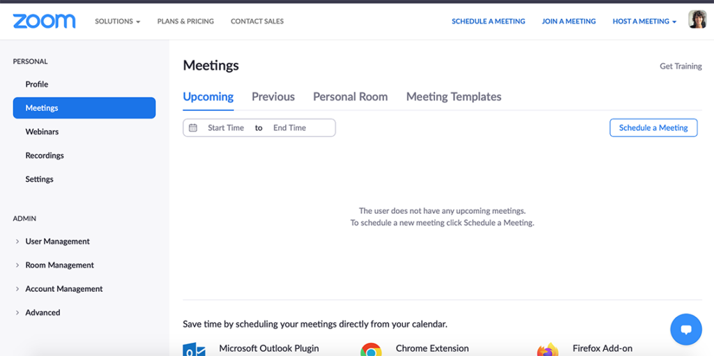 Schedule a Meeting Zoom